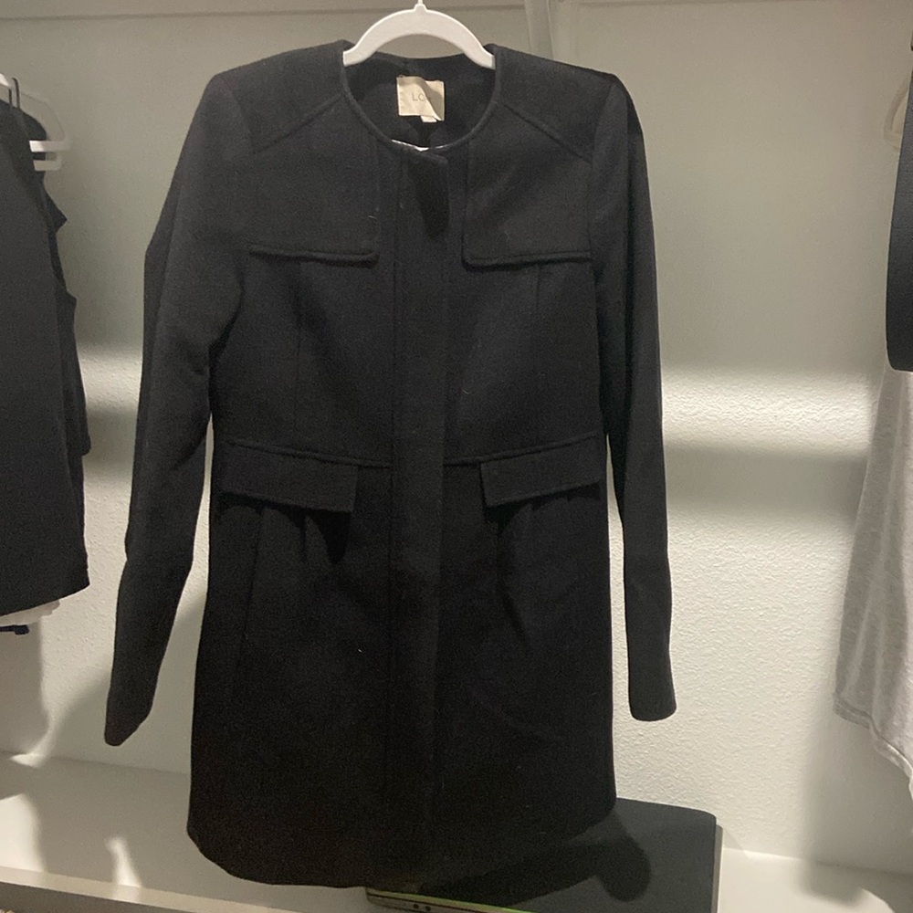 LOFT Black Pea Coat
